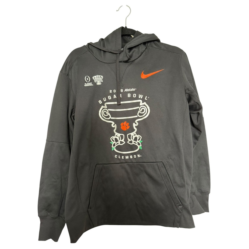 Nike Clemson Tigers 2018 Sugar Bowl Hoodie Mens‎ M Grey Therma-FIT Sweatshir